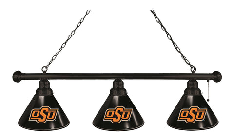 Oklahoma State 3 Shade Billiard Light Black