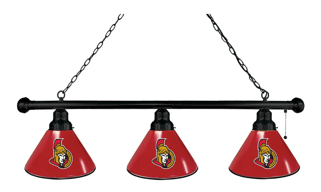 Ottawa Senators 3 Shade Billiard Light Black