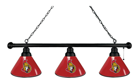 Ottawa Senators 3 Shade Billiard Light Black