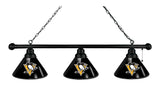 Pittsburgh Penguins 3 Shade Billiard Light Black