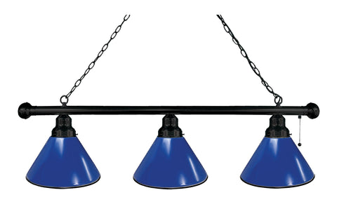 Royal Blue 3 Shade Billiard Light Black