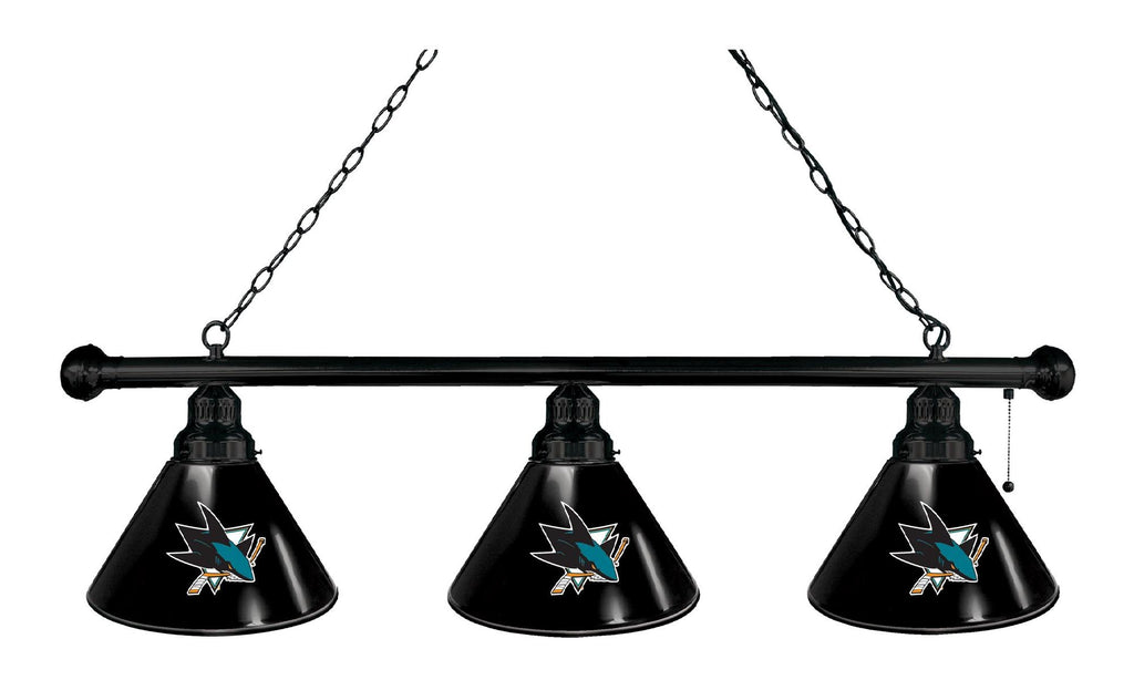 San Jose Sharks 3 Shade Billiard Light Black