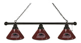 Southern Illinois 3 Shade Billiard Light Black