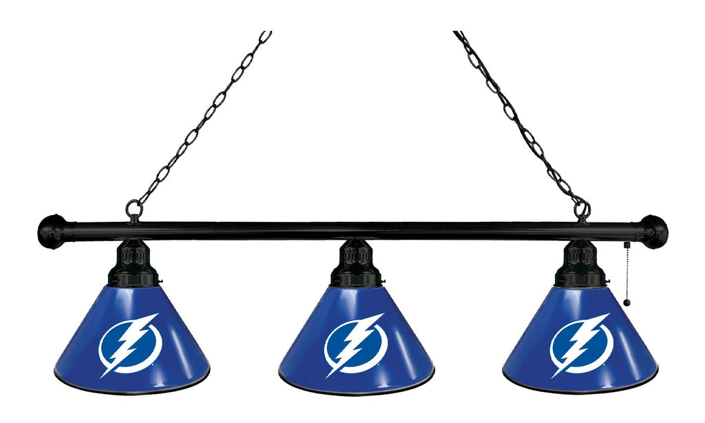 Tampa Bay Lightning 3 Shade Billiard Light Black