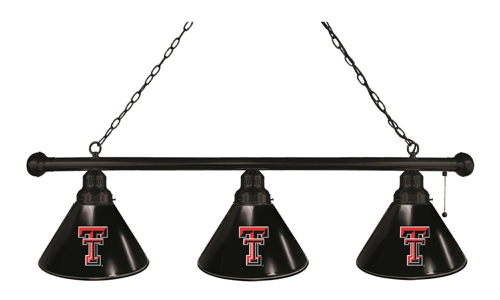 Texas Tech 3 Shade Billiard Light Black