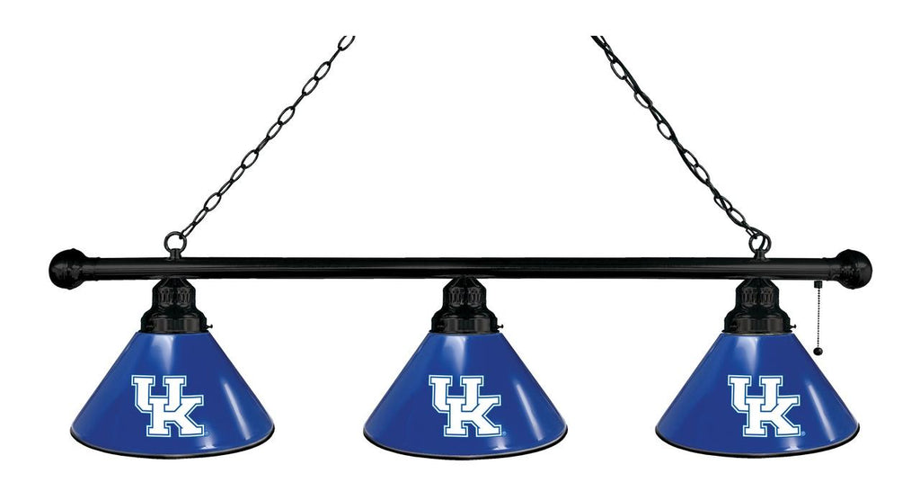 Kentucky "uk" 3 Shade Billiard Light Black