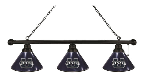 Utah State 3 Shade Billiard Light Black