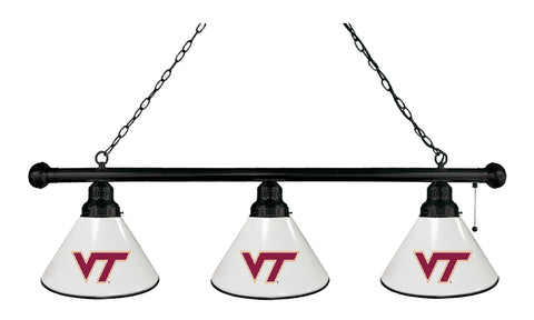 Virginia Tech 3 Shade Billiard Light Black