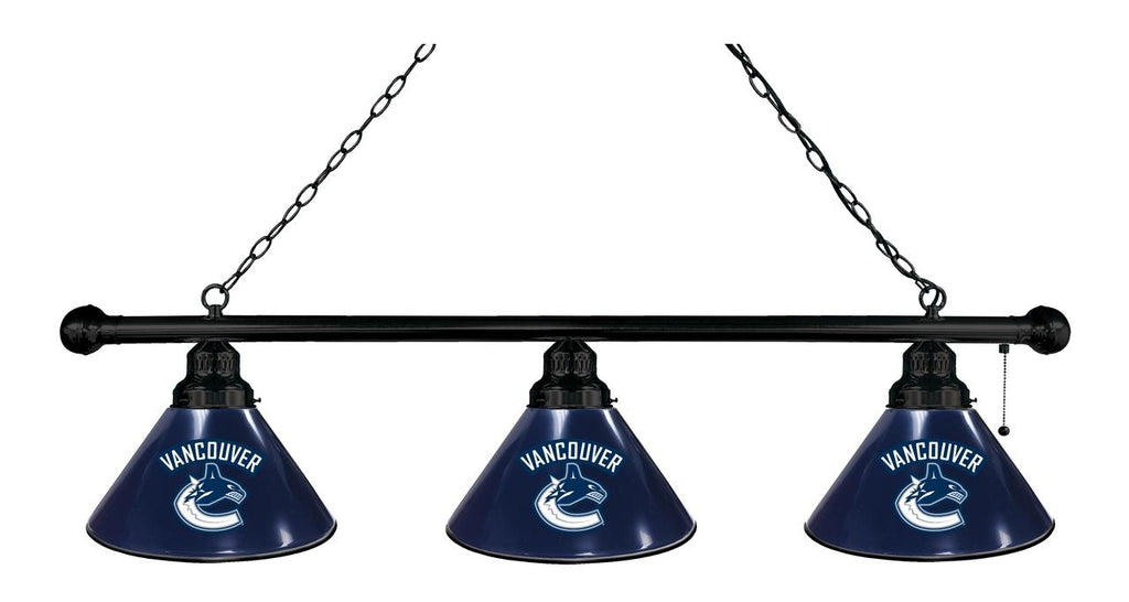 Vancouver Canucks 3 Shade Billiard Light Black