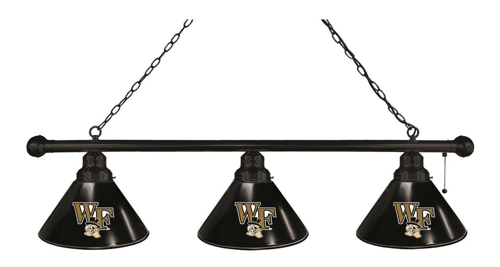 Wake Forest 3 Shade Billiard Light Black