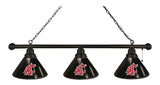 Washington State 3 Shade Billiard Light Black