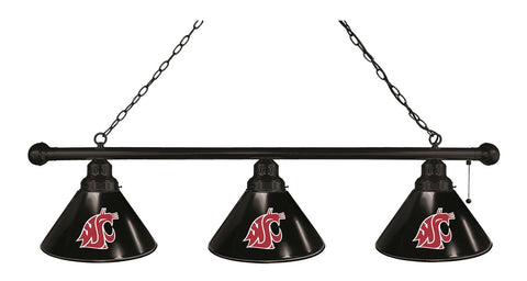 Washington State 3 Shade Billiard Light Black