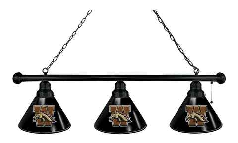 Western Michigan 3 Shade Billiard Light Black