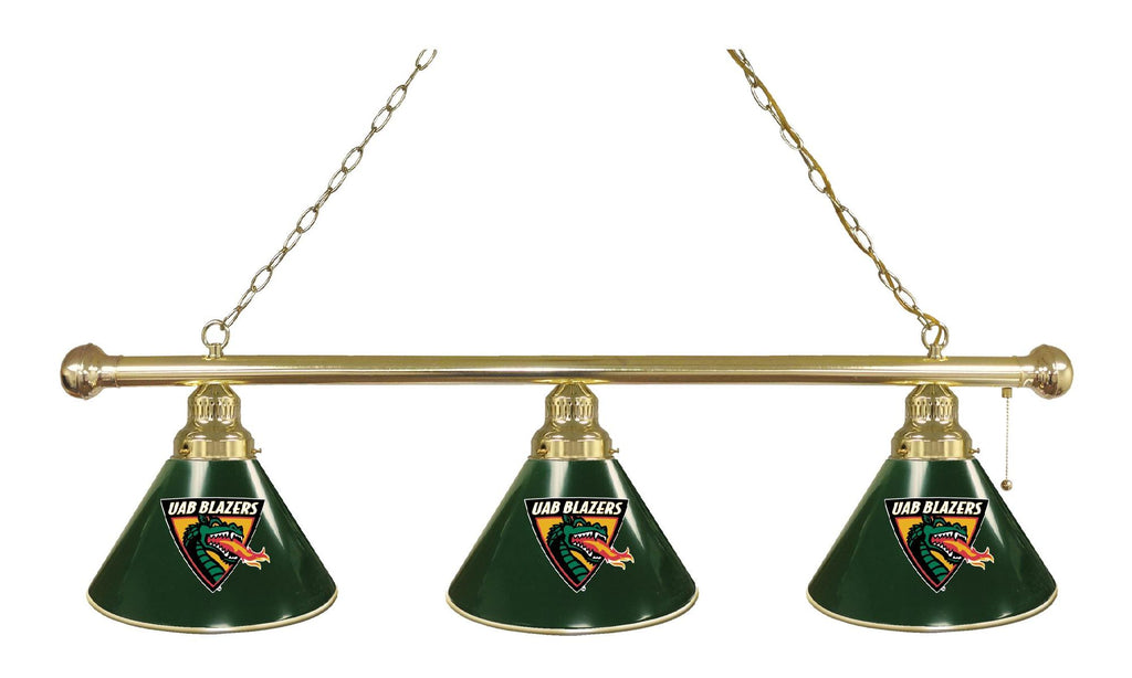 Uab 3 Shade Billiard Light Brass