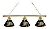 Anaheim Ducks 3 Shade Billiard Light Brass