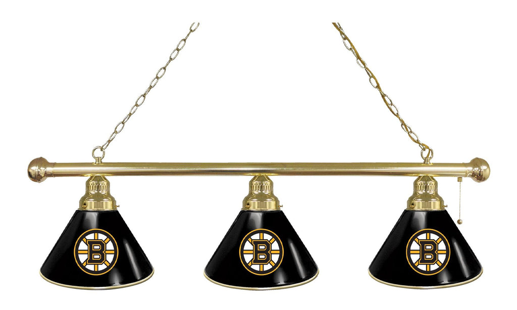 Boston Bruins 3 Shade Billiard Light Brass