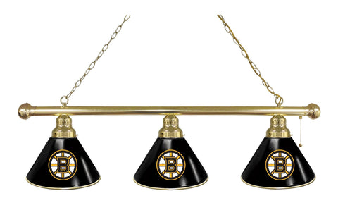 Boston Bruins 3 Shade Billiard Light Brass