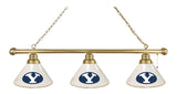 Brigham Young 3 Shade Billiard Light Brass