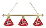 Carolina Hurricanes 3 Shade Billiard Light Brass