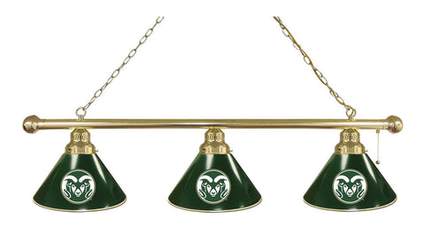 Colorado State 3 Shade Billiard Light Brass