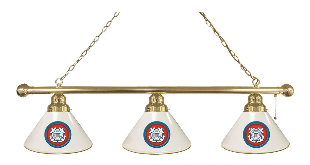 U.s. Coast Guard 3 Shade Billiard Light Brass