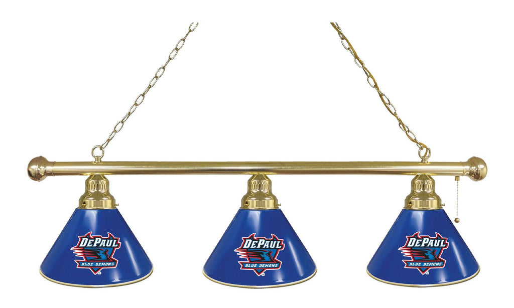 Depaul 3 Shade Billiard Light Brass