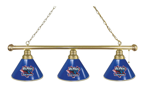 Depaul 3 Shade Billiard Light Brass