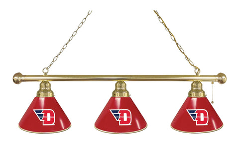 University Of Dayton 3 Shade Billiard Light Brass