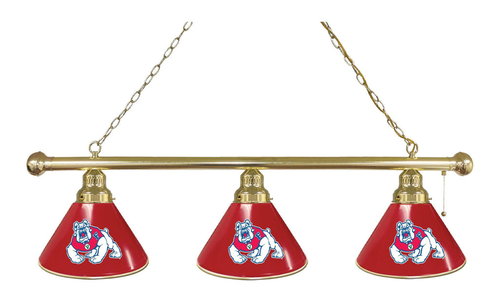 Fresno State 3 Shade Billiard Light Brass