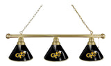 Georgia Tech 3 Shade Billiard Light Brass