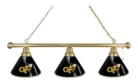 Georgia Tech 3 Shade Billiard Light Brass