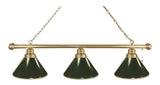 Green 3 Shade Billiard Light Brass