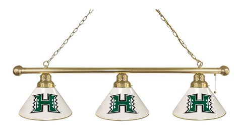 Hawaii 3 Shade Billiard Light Brass