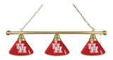 Houston 3 Shade Billiard Light Brass