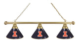 Illinois 3 Shade Billiard Light Brass