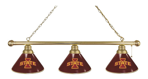 Iowa State 3 Shade Billiard Light Brass