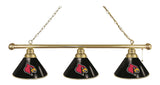 Louisville 3 Shade Billiard Light Brass