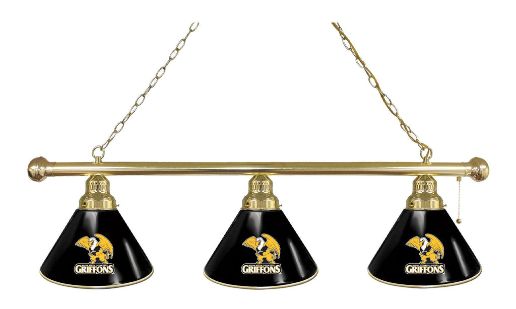 Missouri Western State 3 Shade Billiard Light Brass