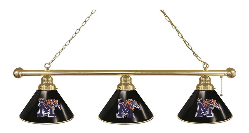 Memphis 3 Shade Billiard Light Brass