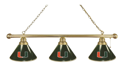 Miami (fl) 3 Shade Billiard Light Brass