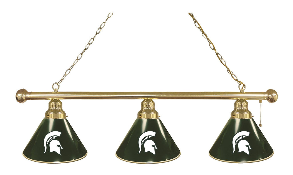 Michigan State 3 Shade Billiard Light Brass