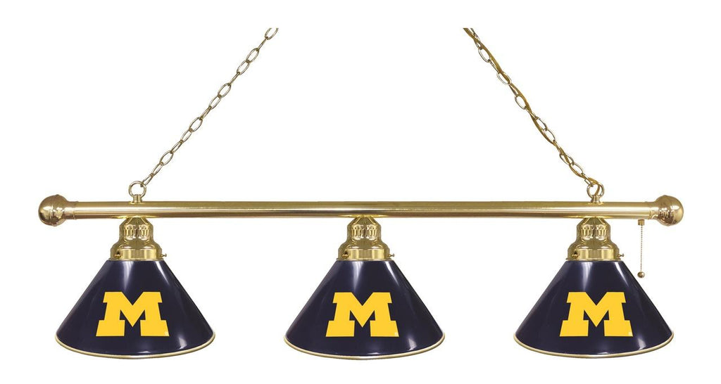 Michigan 3 Shade Billiard Light Brass