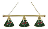 Minnesota Wild 3 Shade Billiard Light Brass