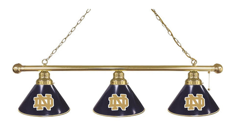 Notre Dame 3 Shade Billiard Light Brass