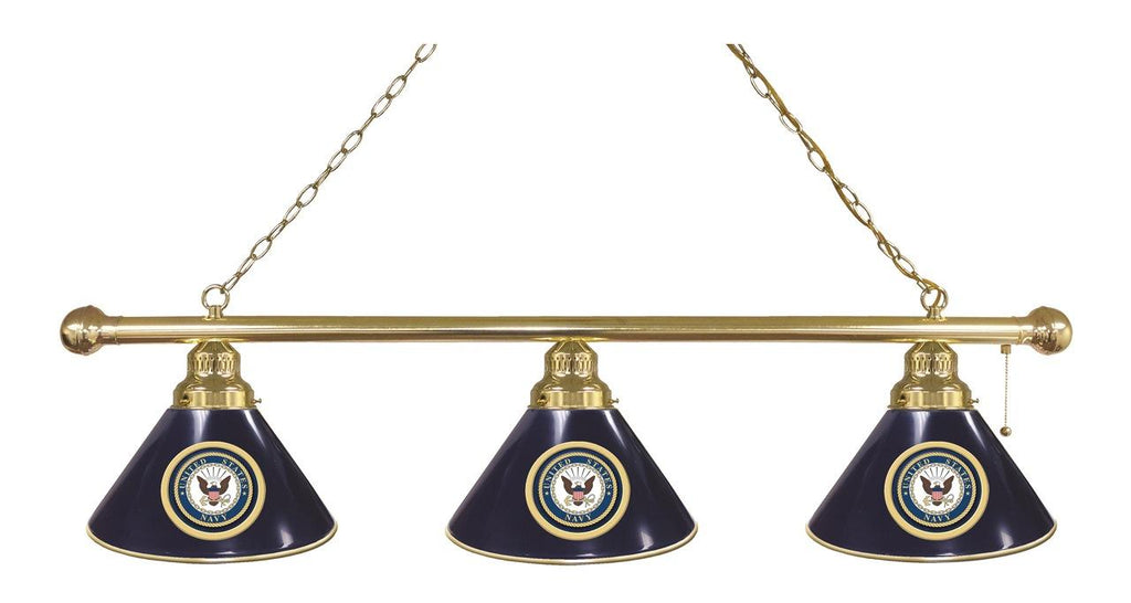 U.s. Navy 3 Shade Billiard Light Brass