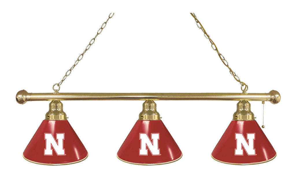 Nebraska 3 Shade Billiard Light Brass