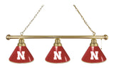 Nebraska 3 Shade Billiard Light Brass