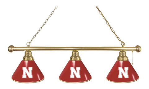 Nebraska 3 Shade Billiard Light Brass