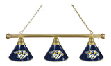 Nashville Predators 3 Shade Billiard Light Brass