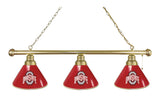 Ohio State 3 Shade Billiard Light Brass